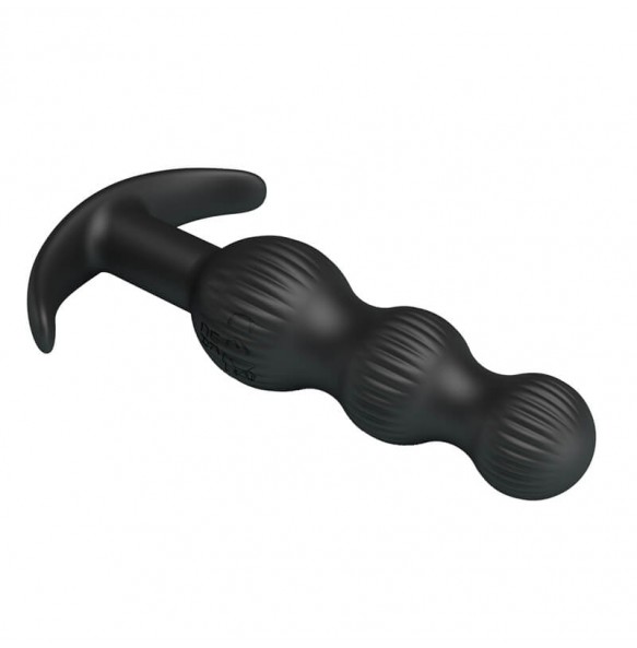 Pretty Love - Sidney Vibrating Anal Bead Massager (Chargeable - Black)
